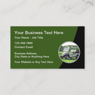 Cartes de visite à thème de golf moderne pour les