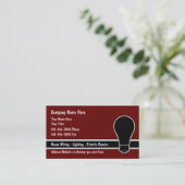 Cartes de visite à thème de l'électricien unique m (Debout devant)