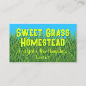 Cartes de visite à thème de nature d'herbe verte (Devant)