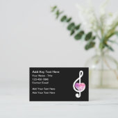 Cartes de visite à thème de notes musicales tendan (Debout devant)