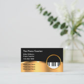 Cartes de visite à thème de piano musical classiqu (Debout devant)