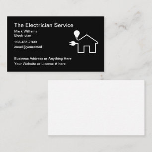 Cartes de visite à thème électricien