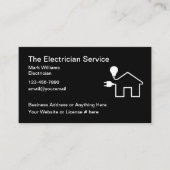 Cartes de visite à thème électricien (Devant)