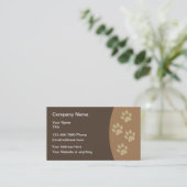 Cartes de visite à thème empreinte de patte pour a (Debout devant)