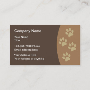 Cartes de visite à thème empreinte de patte pour a