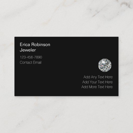 Cartes de visite à thème Glitzy Classy (Dos)