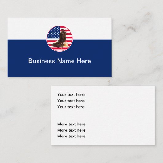 Cartes de visite à thème patriotique moderne (Devant / Derrière)