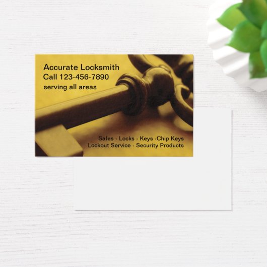 Cartes de visite à thème Rétro Locksmith (Bureau)