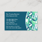 Cartes de visite à thème tendance Dentiste moderne (Devant)