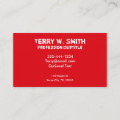 Cartes de visite à vélo Stark (Dos)