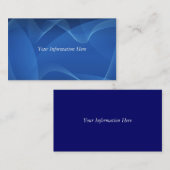 Cartes de visite abstraites Blue Waves (Devant / Derrière)