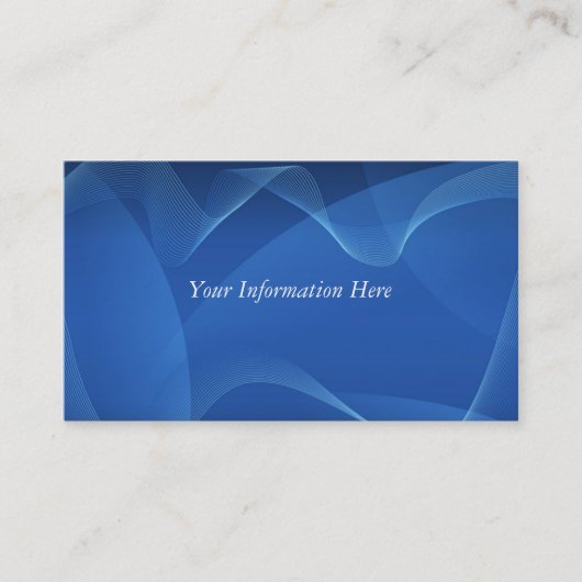 Cartes de visite abstraites Blue Waves (Devant)