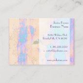 Cartes de visite Abstraites modèle, peau turquoise (Dos)