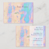 Cartes de visite Abstraites modèle, peau turquoise (Devant / Derrière)