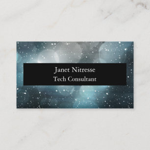 Cartes de visite abstraites noires et bleues