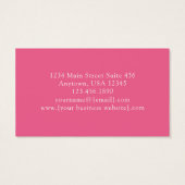 Cartes de visite abstraites or rose chaud (Dos)