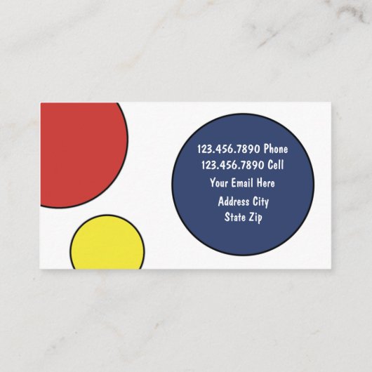 Cartes de visite Abstraits (Dos)