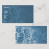 Cartes de visite abstraits brumeux bleus 0001 (Devant / Derrière)