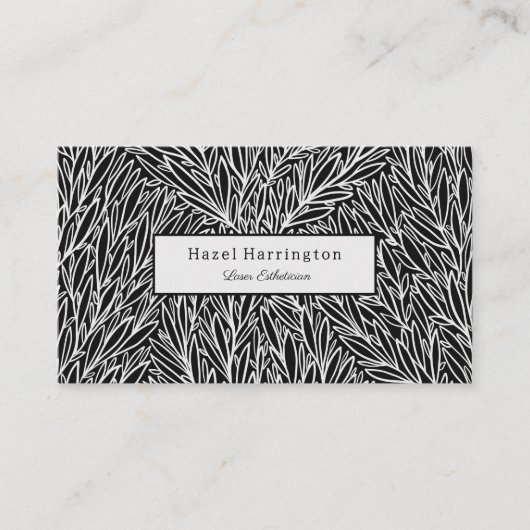 Cartes de visite Abstraits de code QR noir et blan (Devant)