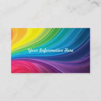 Cartes de visite abstraits de remous d'arc-en-ciel
