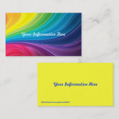 Cartes de visite abstraits de remous d'arc-en-ciel (Devant / Derrière)
