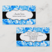 Cartes de visite abstraits de texture de l'eau de (Devant / Derrière)