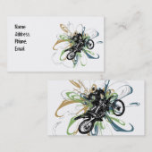 Cartes de visite abstraits de vélo de saleté (Devant / Derrière)