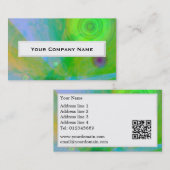 Cartes de visite abstraits d'éclat de vert (Devant / Derrière)
