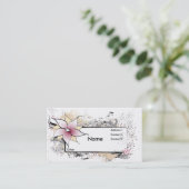 Cartes de visite abstraits floraux de conception (Debout devant)