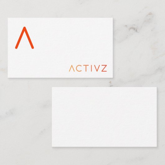 CARTES DE VISITE ACTIVZ (Devant / Derrière)