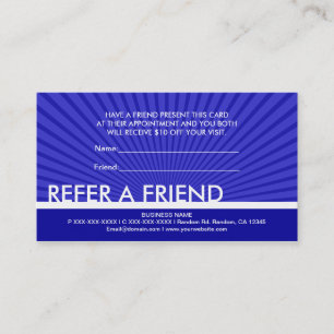 Cartes de visite affaires éclat rayure bleue recom