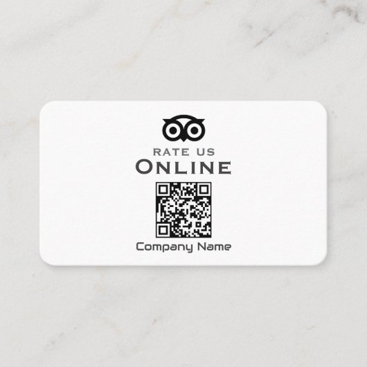 Cartes de visite Affichage QR de révision commerci (Devant)