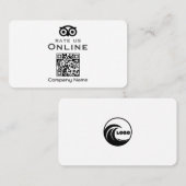 Cartes de visite Affichage QR de révision commerci (Devant / Derrière)