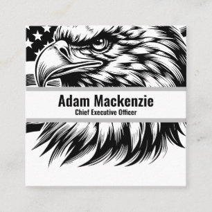 Cartes de visite aigle américain drapeau