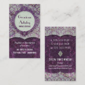 Cartes de visite aimables de damassé (Devant / Derrière)