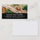 Cartes de visite alimentaires chinois (Devant / Derrière)