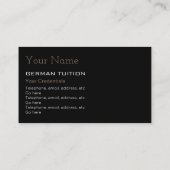 Cartes de visite allemands de tuteur (Dos)