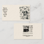 Cartes de visite américains d'ingénieur de train (Devant / Derrière)