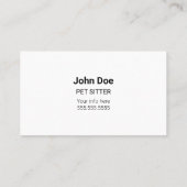 Cartes de visite amers de Bulldog (Dos)