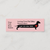 Cartes de visite amoureux pour animaux de compagni (Devant)