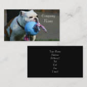 Cartes de visite anglais de bouledogue (Devant / Derrière)
