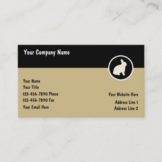 Cartes de visite animaux (Devant)