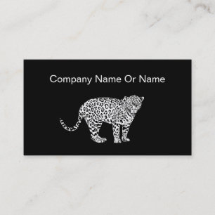 Cartes de visite animaux de thème de léopard