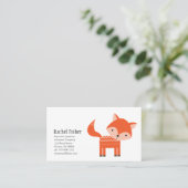 Cartes de visite animaux mignons de Fox d'orange (Debout devant)