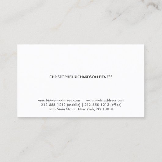 Cartes de visite anthracyte moderne
 (Dos)