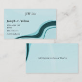 Cartes de visite aqua abstraits (Devant / Derrière)