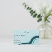 Cartes de visite aqua abstraits (Debout devant)