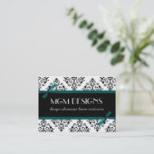 cartes de visite aqua damask (Debout devant)