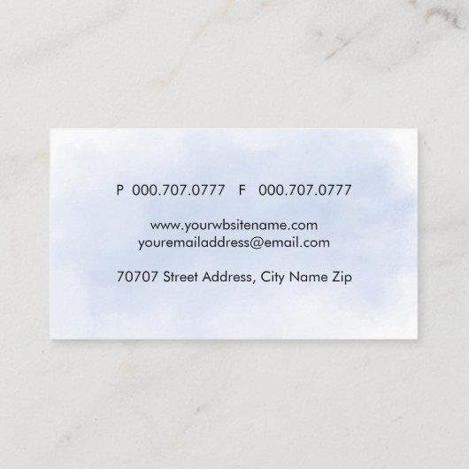 Cartes de visite aquarelle (Dos)