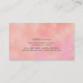 Cartes de visite aquarelle Deux Flamants Roses (Dos)